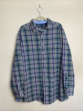 Daniel Cremieux Plaid Button-Down Shirt in Blue & Purple